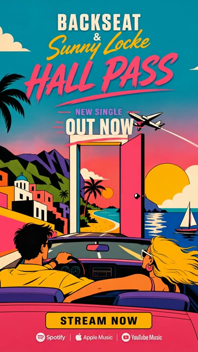 A colourful doorway opens into the Hall Pass release artwork