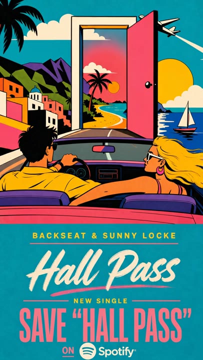 A bright vertical save-the-release promotion for Hall Pass